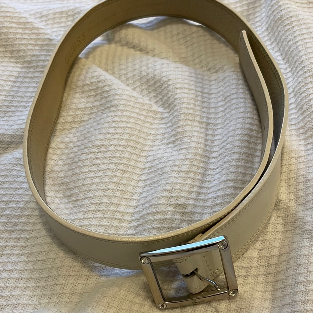 Guess white belt